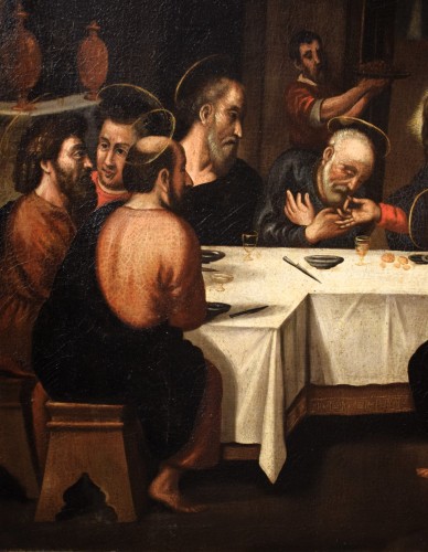 Dernière Cène - Maître hispano-flamand fin XVIe siècle - Renaissance